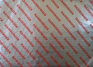 Burger Aluminum Foil Wrap for Middle East Market