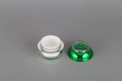15g 30g 50g Customized Acrylic Cream Jar Empty Plastic Round Gold Cream Jar and Lotion Bottle Set