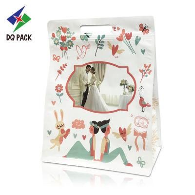 Dq Pack Kraft Bag Zipper Lock Food Packaging Digital Printed Stand up Pouch with Transparent Window