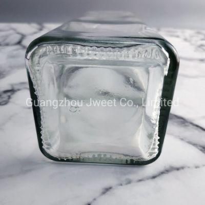Customized Screw Top Square Tall Glass Bottle 750 Ml