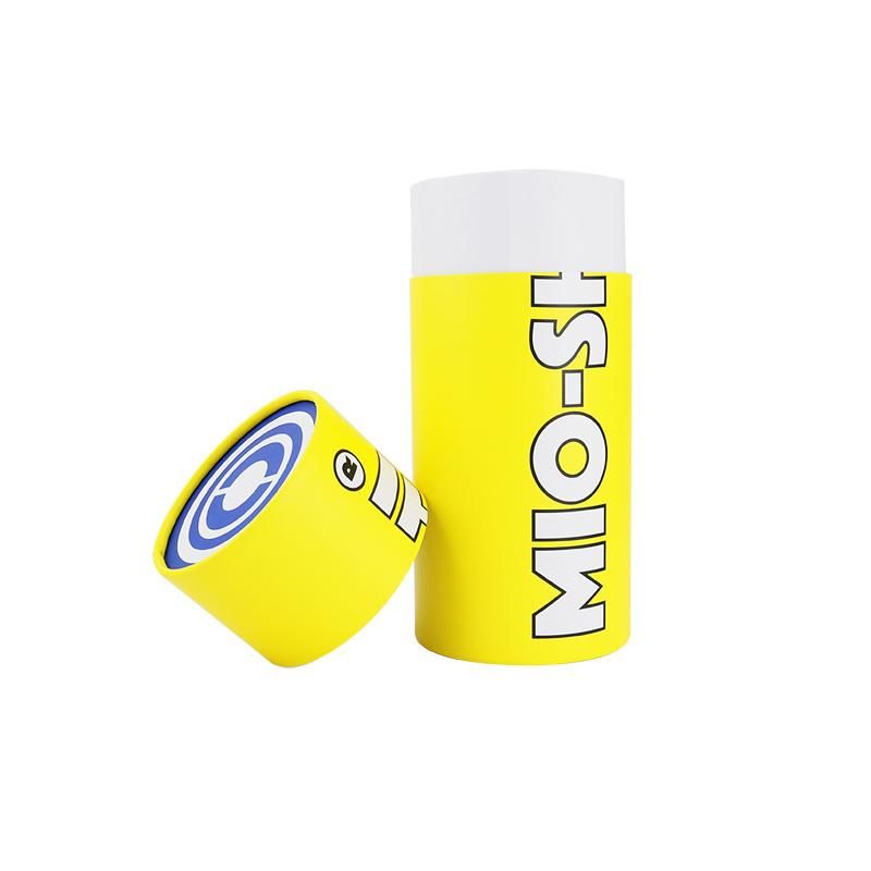 Large Diameter Size 25*28cm Bright Yellow Custom Cylinder Paper Tube Box