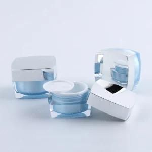 Acrylic Square Diamond Crystal Cream Jar for Cosmetic Packaging