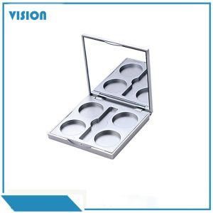 Y094-2 Square Shape 4 Color Plastic Eyeshadow Case Blusher Powder Box