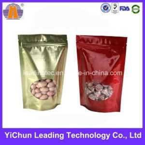 Zip Lock Zipper Aluminum Foil Windowed Gusset Food Packaging Bag