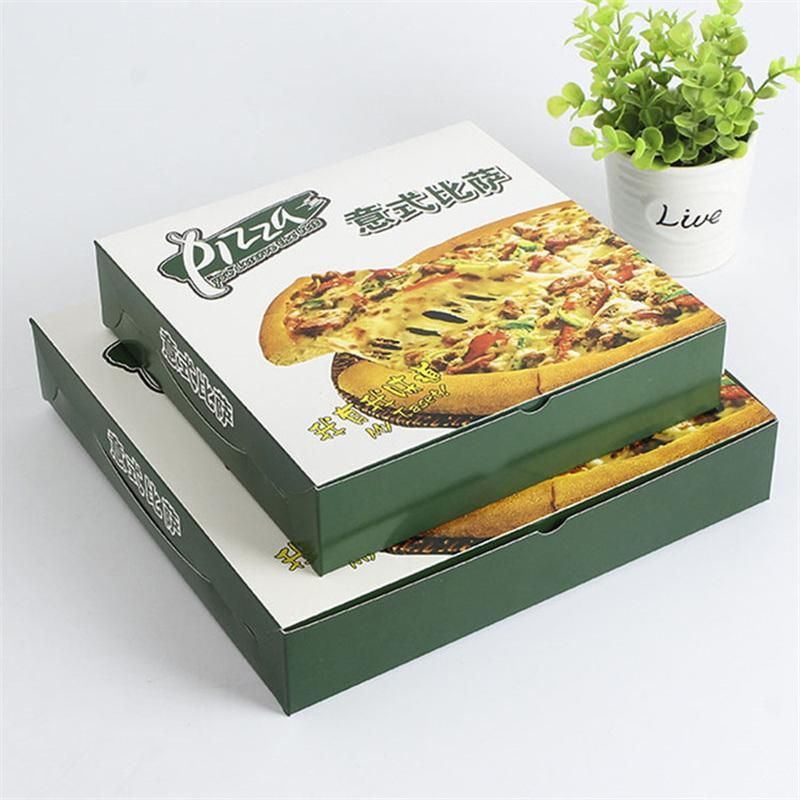 Custom Logo Eco Friendly Cartoon Printed Corrugated Cardboard Paper Pizza Box