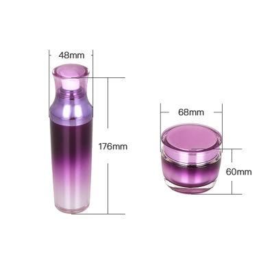 50g 120ml Elegant Purple Empty Acrylic Cream Plastic Cosmetic Jar for Skin Care