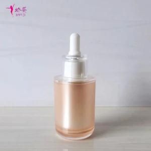 40ml Round Shaped Dropper Bottle with Transparent Collar for Skin Care Packaging
