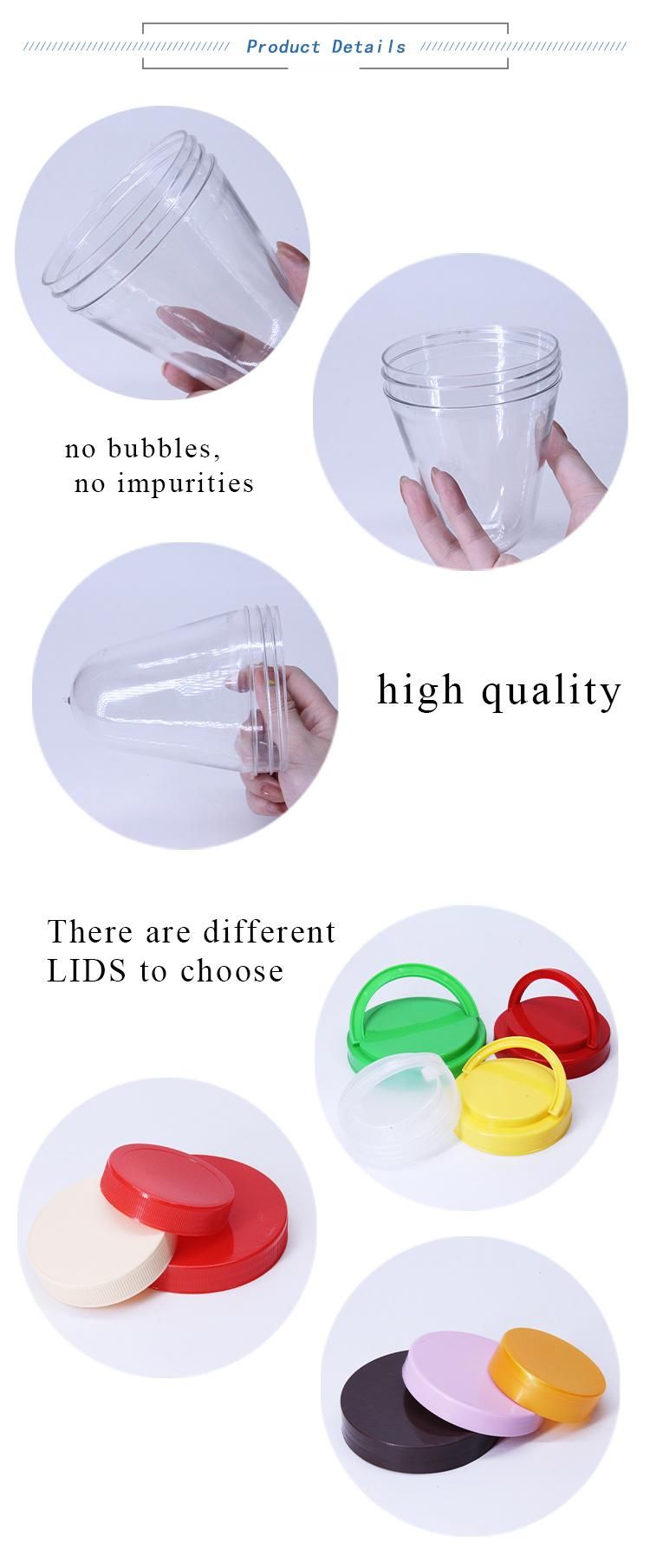 Weight 75g/80g/85g/98g/110g/135g/150g/180g Pet Preform for Wide Mouth Jar Bottle 120mm