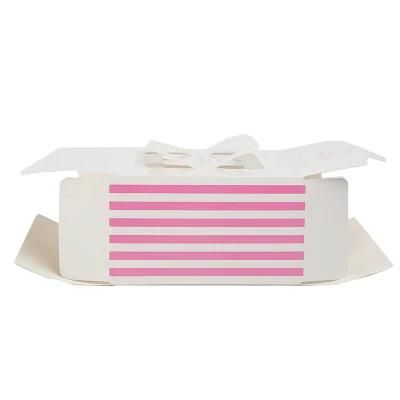 Portable Food Grade White Pink Custom Size Printing Birthday Cake Packaging Food Box