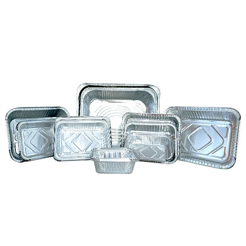 Disposable Square Aluminum Foil Bakery Cupcake Container/Bowl /Cup for Food Microwave Heating Aluminium Bowl