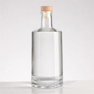 Factory Direct Sale 250ml 375ml 500ml 700ml High White Brandy Sake Tequila Glass Bottle with Cork Cap
