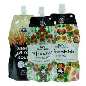 100% Pure Juice Beverage Milk Water Drinks &#160; Manufacture Stand up Pouches with Spout Food Packaging
