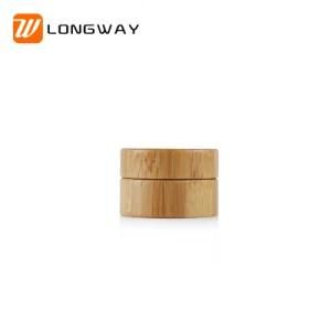New Design! Hot Sale! Empty Plastic PP Cream Jar with Bamboo Cream Jar for Packaging