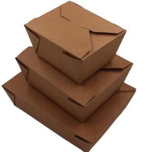 Disposable Takeaway White Cardboard Lunch Fast Food Packaging Paper Box