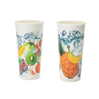 Custom Printing Disposable Cold Beverage Drink Juice Soda Paper Cups