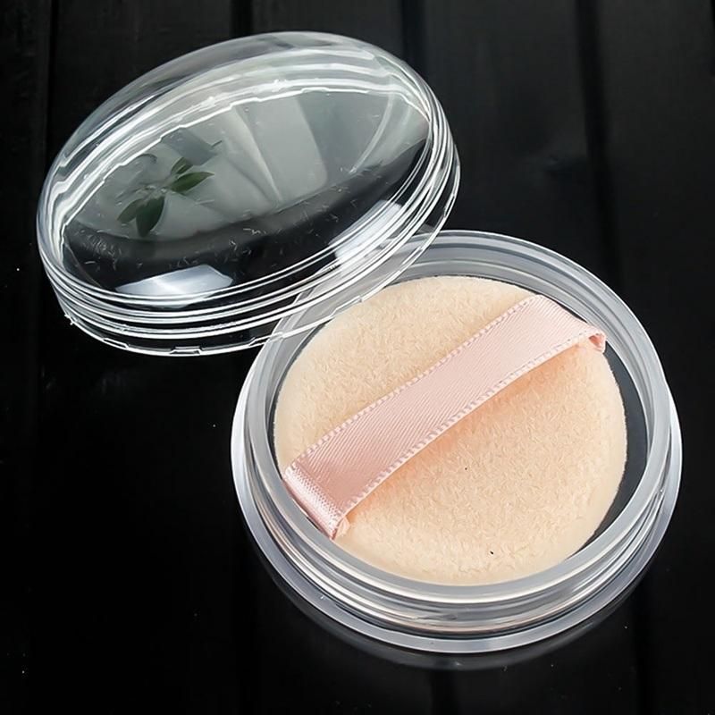 Empty Loose Powder Compact with The Grid Sifter & Puff Jar Packing Container Powdery Cake Box Cosmetic Case