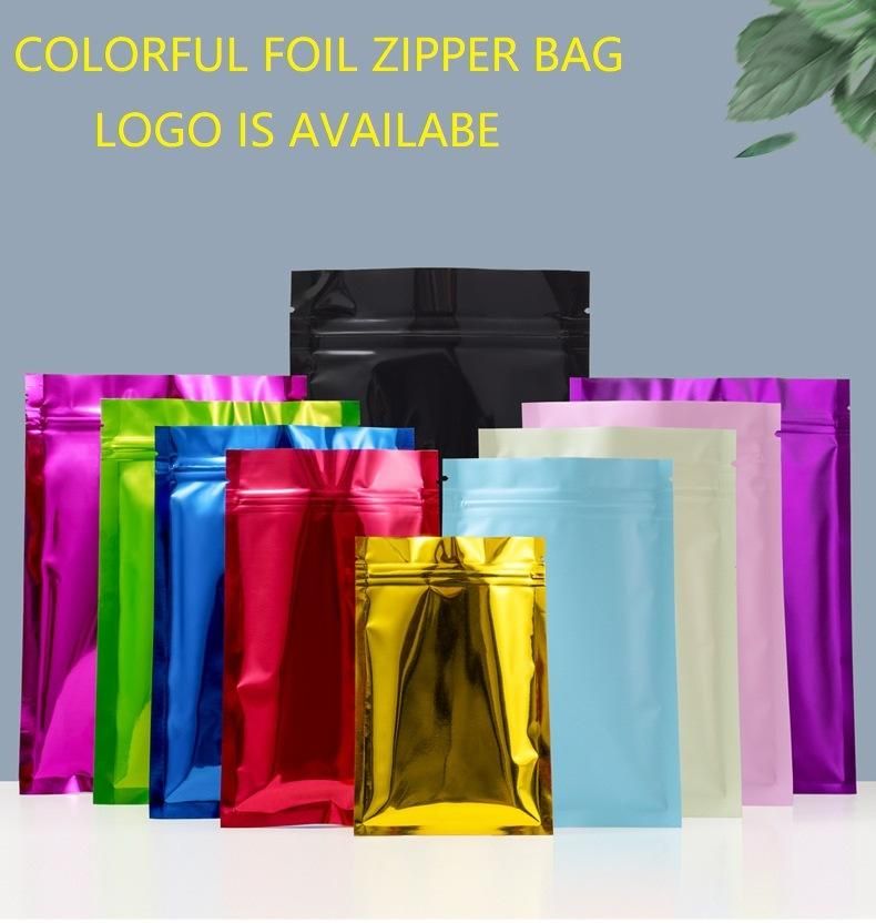 Digital Printing Colorful Al Foil Zipper Bag Stand up Food Packaging Bag