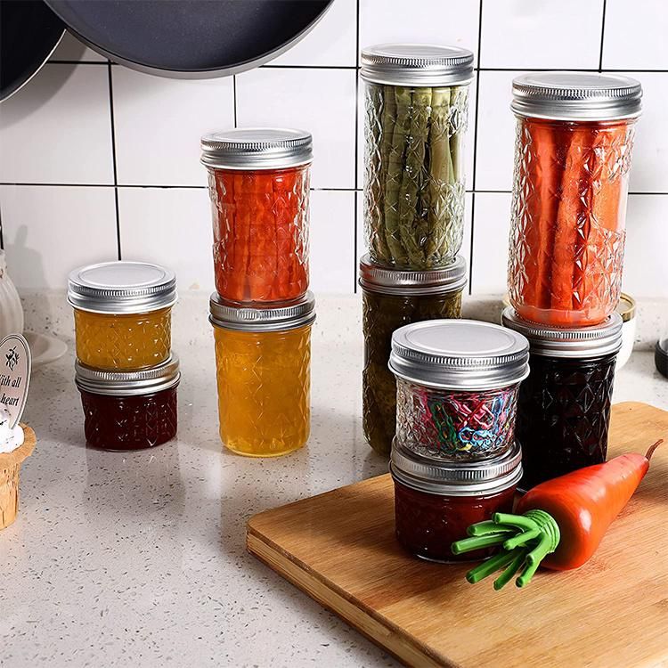 100ml 180ml 200ml 280ml 400ml 500ml 650ml Canning Mason Caviar Jelly Glass Jam Jar