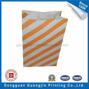 Orange Stripe Printed Paper Food Packaging Bag Cheap Bag