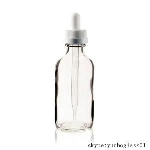 2 Oz 1 Oz Clear Ejuice Glass Bottles with Child Resistant Dropper