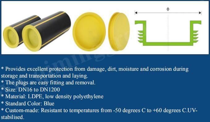 Chinese Manufacturers Dustproof UV Resistant Durable LDPE 60mm-240mm Plastic Pipe End Plugs