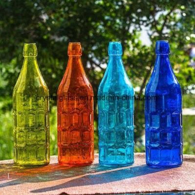 Customized Painting Beverage Juice Glass Bottles with Cap