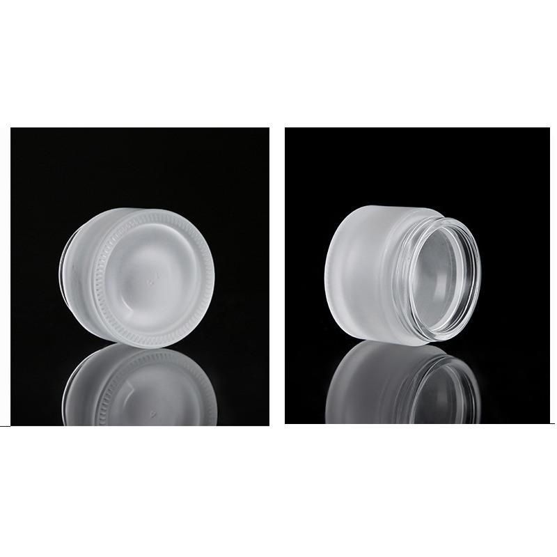 Frosted Glass Refillable Ointment Bottles Empty Cosmetic Jar Pot Eye Shadow Face Cream Container 5/10/15/20/30/50/100g