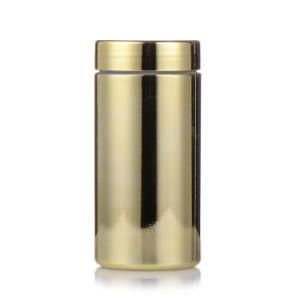 Cheap Matte Golden Plastic Jar Bottle