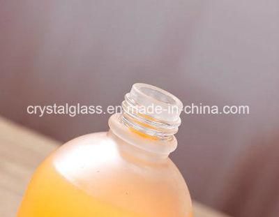 150ml 270ml 350ml 500ml Frosted or Clear Glass Beverage Bottle for Juice with Aluminum Cap