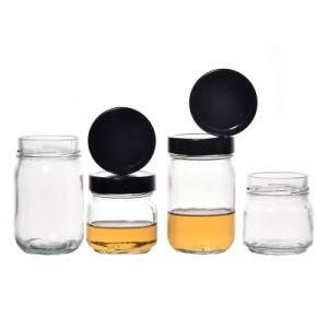 Glass Jars Wholesale Customize OEM Cheap Flint Empty 250ml 380ml 12oz Food Glass Jars