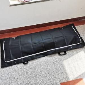 Custom 6 Bulit-in Handle Black PVC Funeral Death Body Bag