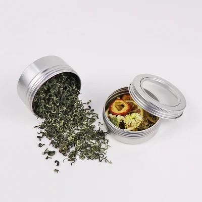 Window Lid 15g Food Green Tea Aluminum Jar Tin Container