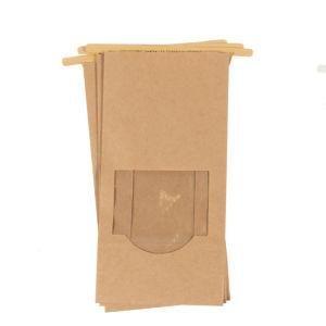 Clear Window Kraft Breathable Paper Bread Bag Keeps Bread Fresh Bag
