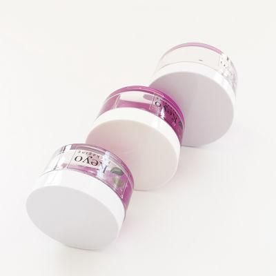 Free Sample 30ml 50ml 100ml 150ml 200ml 250ml 300ml Pet Plastic Cream Body Butter Hair Cream Jar with White Lid