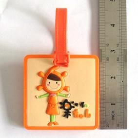 Lovely Cartoon Soft PVC Luggage Tag (CMS-PL-611-1)