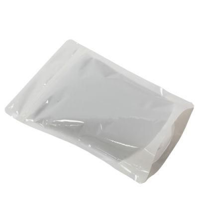 Biodegradable PLA White Plastic Food Powder Packaging Bag with Zip Lock