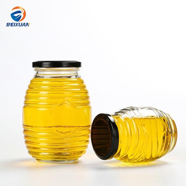 85ml Clear Spiral Round Honey Glass Jar Glass Bottle