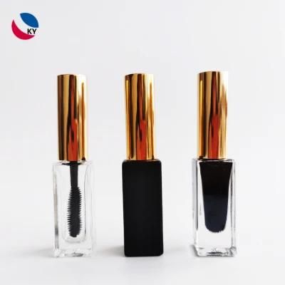 Luxury Matte Black Square Serum Mascara Tube Cosmetic Container Glass Cream Jar Lotion Plastic Pump Bottles