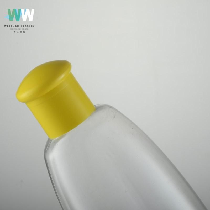 200ml Pet Cosmetic Empty Oval Bottle with Flip Cap