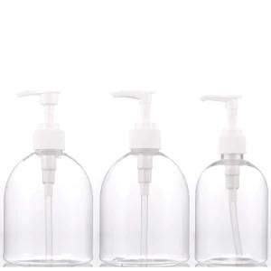 500ml Transparent Plastic Pet Lotion Pump Bottle for Lotion Gel Sanitizer Packaging