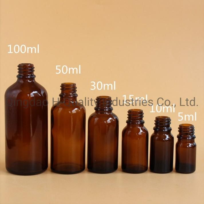 5ml/10ml/15ml/20ml/30ml/50ml/100ml Amber Glass Bottles