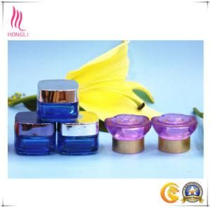 Customized Flower Round/Square Colourful Cosmetic Glass Jar with Cap