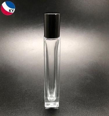 The Most Popular 5ml 10ml Square Transparent Clear Glass Bottle Perfume Roll on Bottle