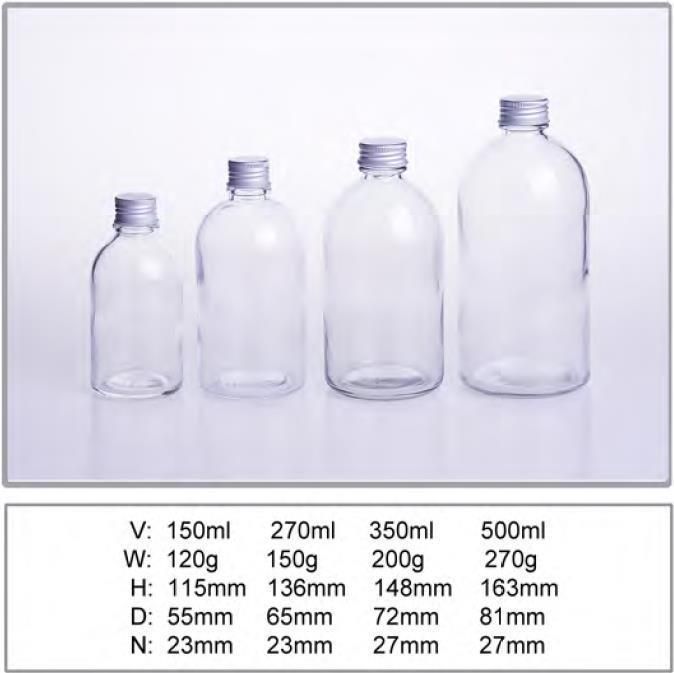 500ml Refillable Wash Hand Liquid Bottle Glass Soap Dispenser for Bathroom