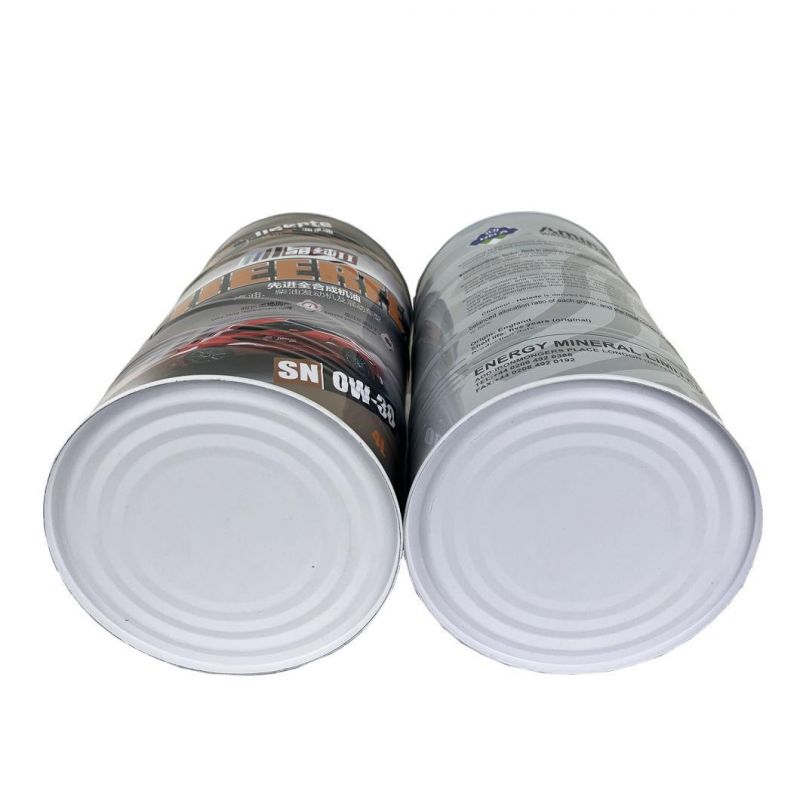 Wholesale Customized Paint 4L Round Metal Engine Oil Cans with Metal Lids