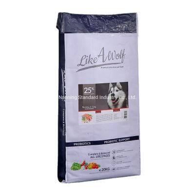 25kg 50kg Polypropylene Feed Plastic Pet Dog Food Bag for Packaging 20kg Fertilizer Package BOPP Bag Laminated PP Woven Bag