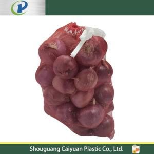 Drawstring Tubular Virgin PE PP Plastic Mono Leno Net Bag Tubular Vegetable Onion Mesh Bag