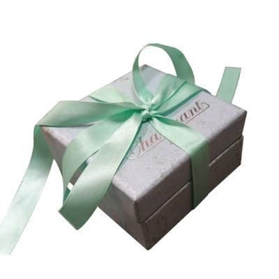 Fashion Bow Gift Birthday Christmas Celebration Design Square Customizable Jewelry Tied Boxes with Ribbon