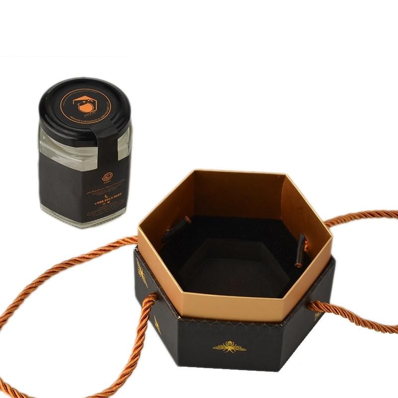 Luxury Custom Logo Packaging Cardboard Hexagon Honey Gift Box