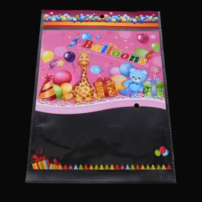 Customized Print Logo Clear Self Adhesive OPP Balloon Packaging Bag Seal Bag